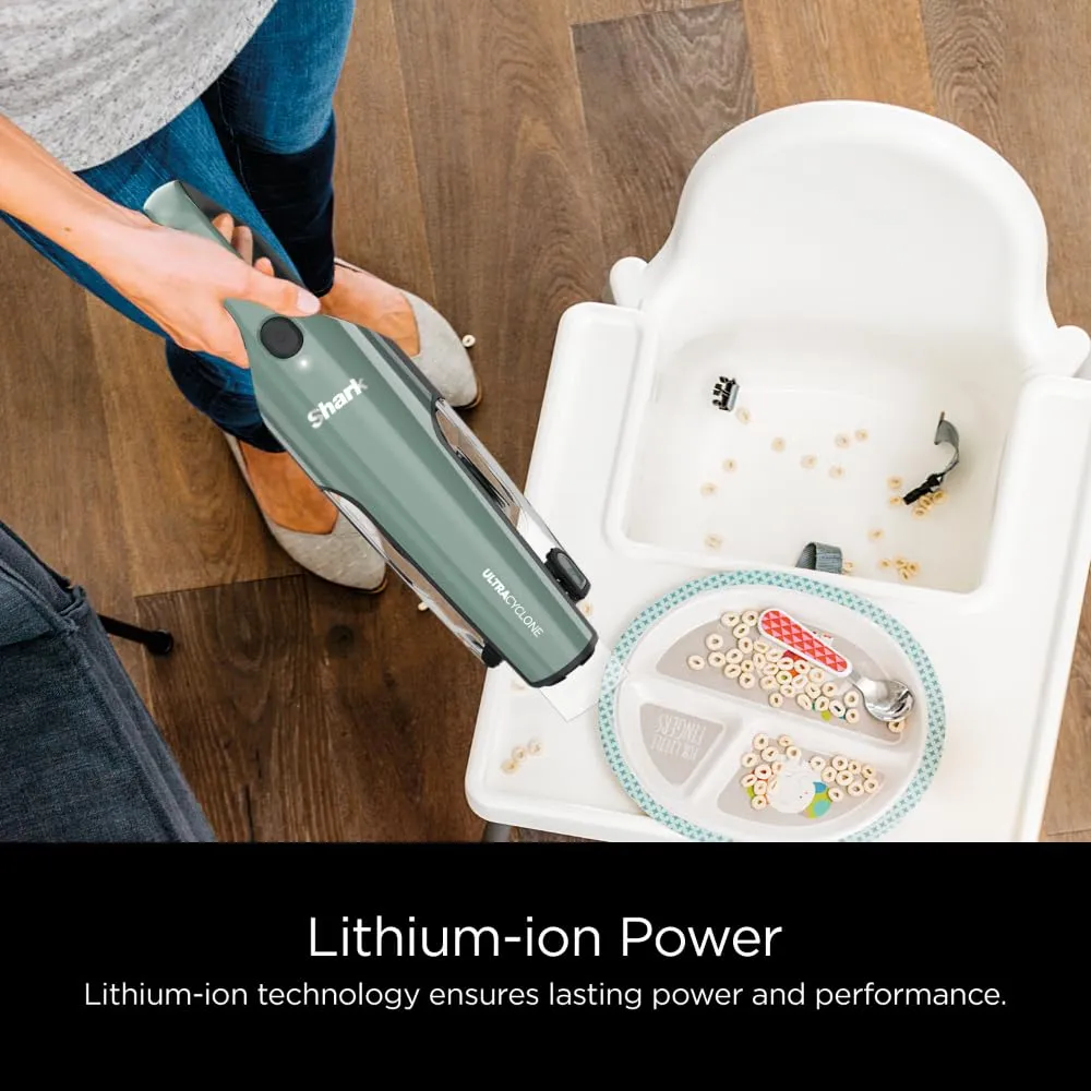Shark CH901 UltraCyclone Pro Cordless Handheld Vacuum, Green, XL Dust Cup, Lightweight 2.2 lbs - Image 6