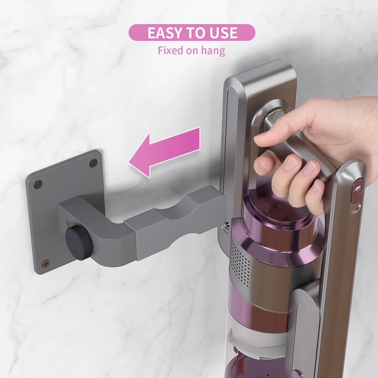 Shark Vacuum Cleaner Wall Mount Stand for IX141, IZ562H, IZ682H, V7 to V15 - Gray - Image 2