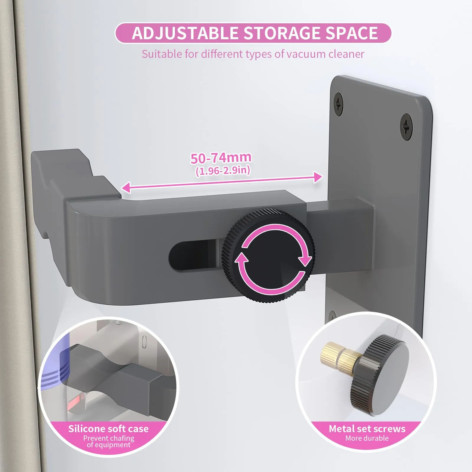 Shark Vacuum Cleaner Wall Mount Stand for IX141, IZ562H, IZ682H, V7 to V15 - Gray - Image 4