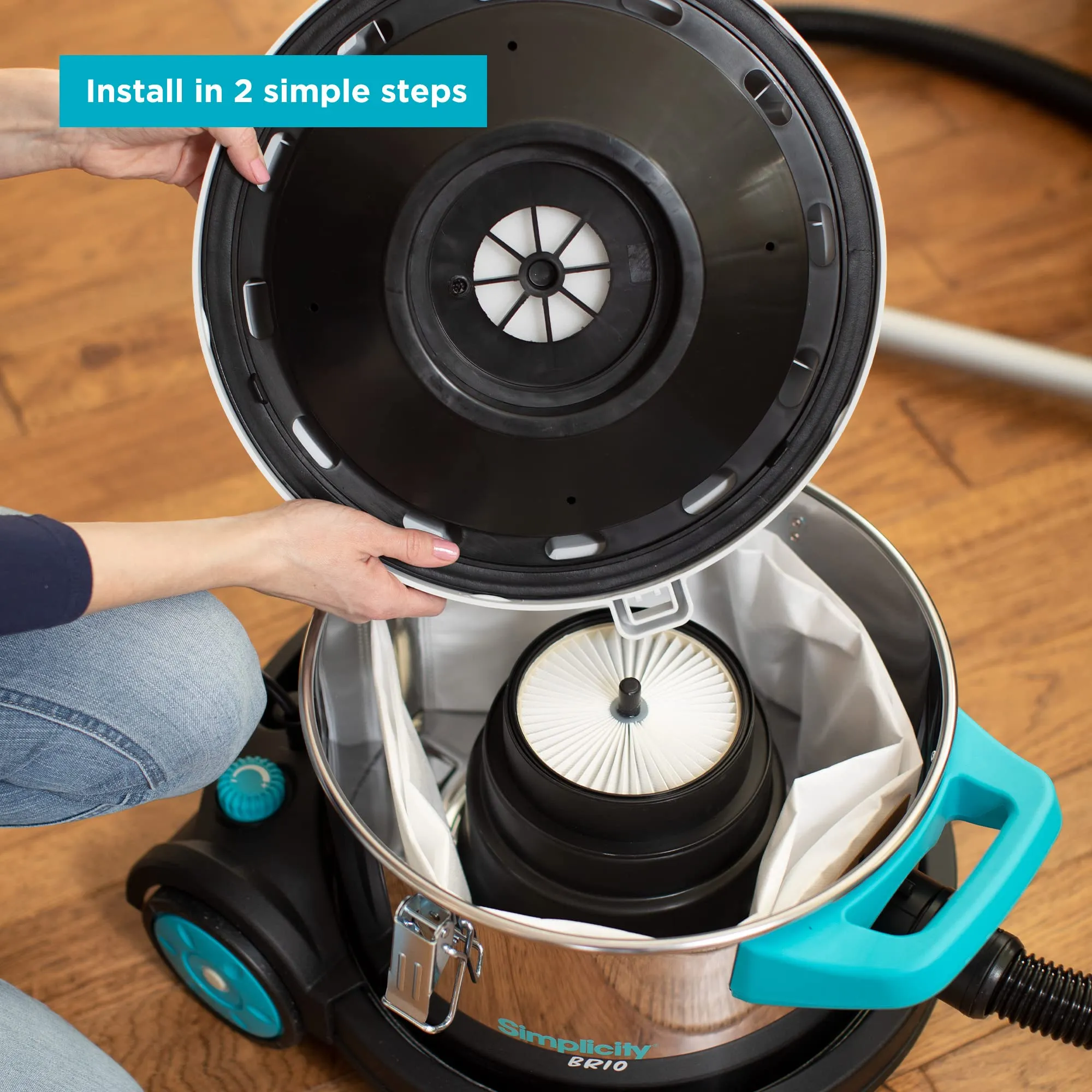 Simplicity Vacuums Brio Bagged Canister Vacuum Bundle with HEPA Filter Set for Floors & Rugs - Image 9