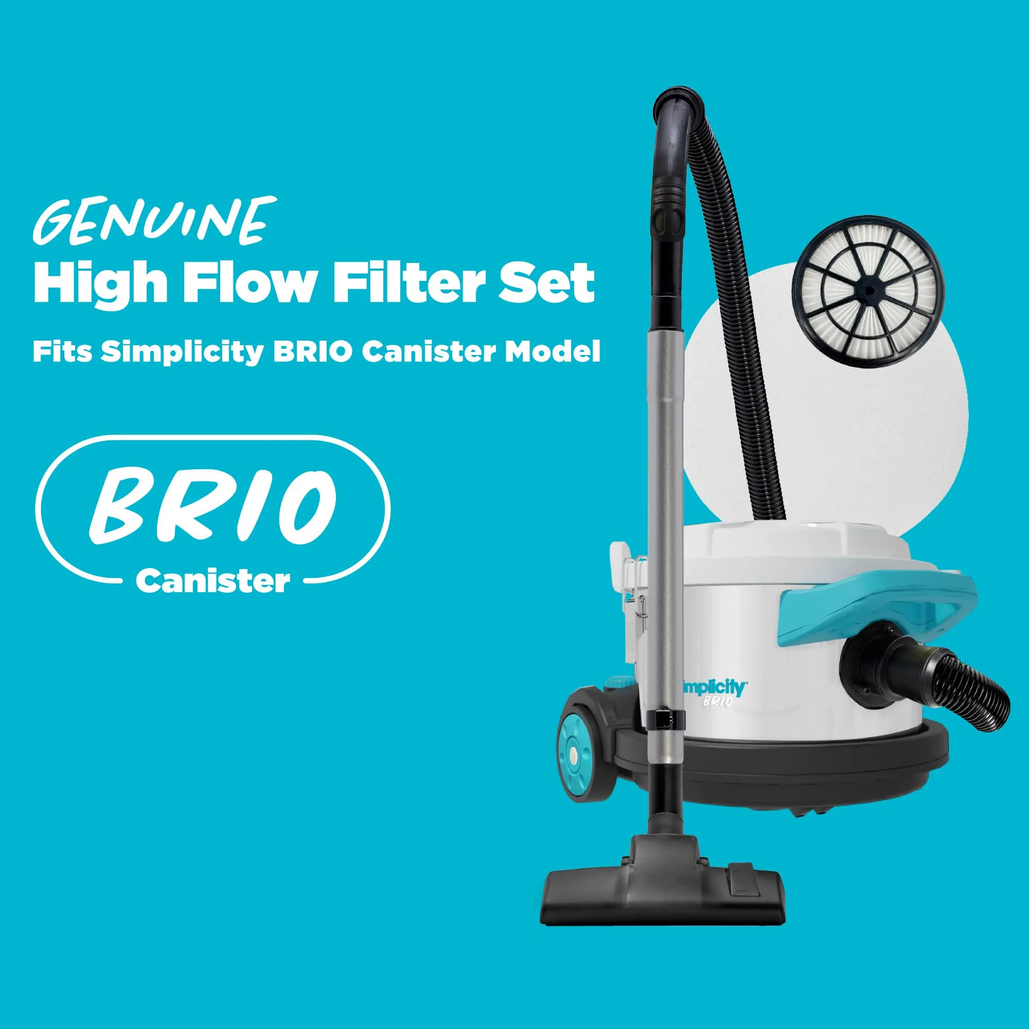 Simplicity Vacuums Brio Canister Vacuum Bundle with Extra HEPA Filter, Ideal for Hardwood & Rugs - Image 4