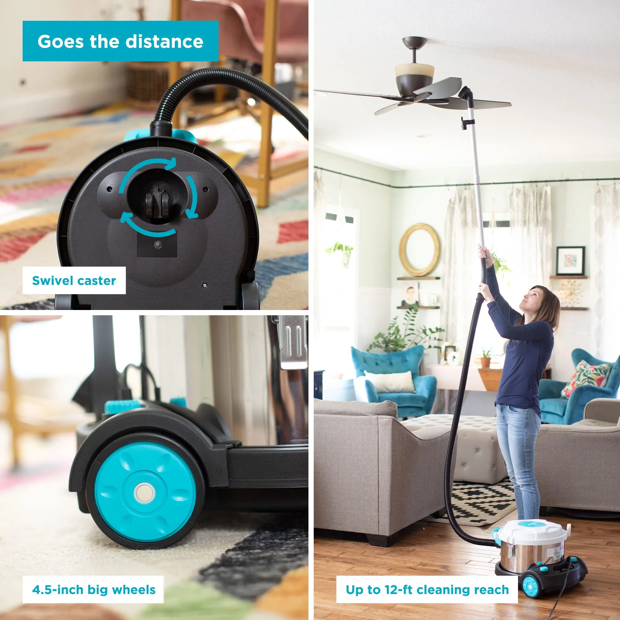 Simplicity Vacuums Brio Canister Vacuum Bundle with Extra HEPA Filter, Ideal for Hardwood & Rugs - Image 7