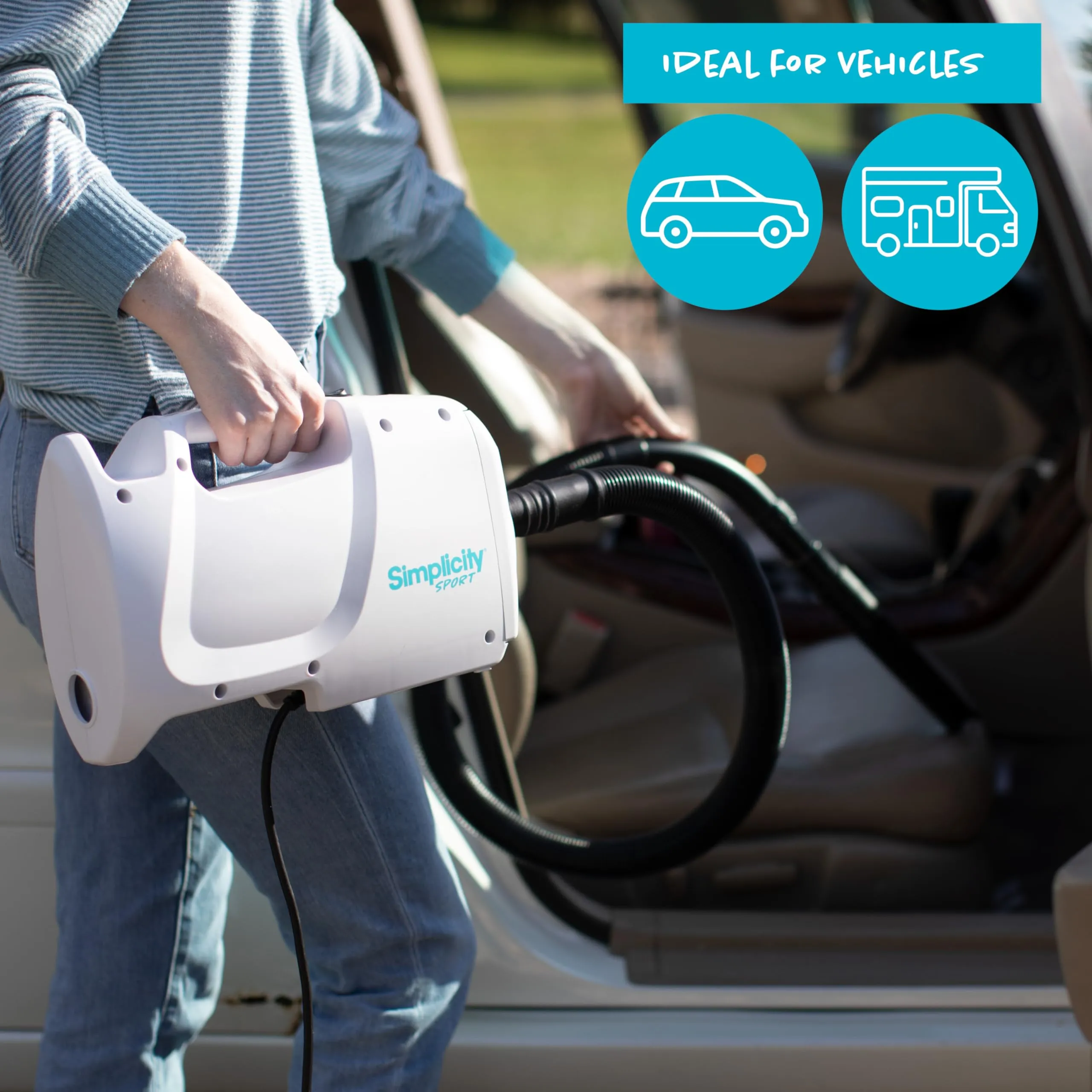 Simplicity Vacuums Bundle - Sport Canister Vacuum, 6 Vacuum Bags, Pet Tool & Storage Bag, White - Image 5