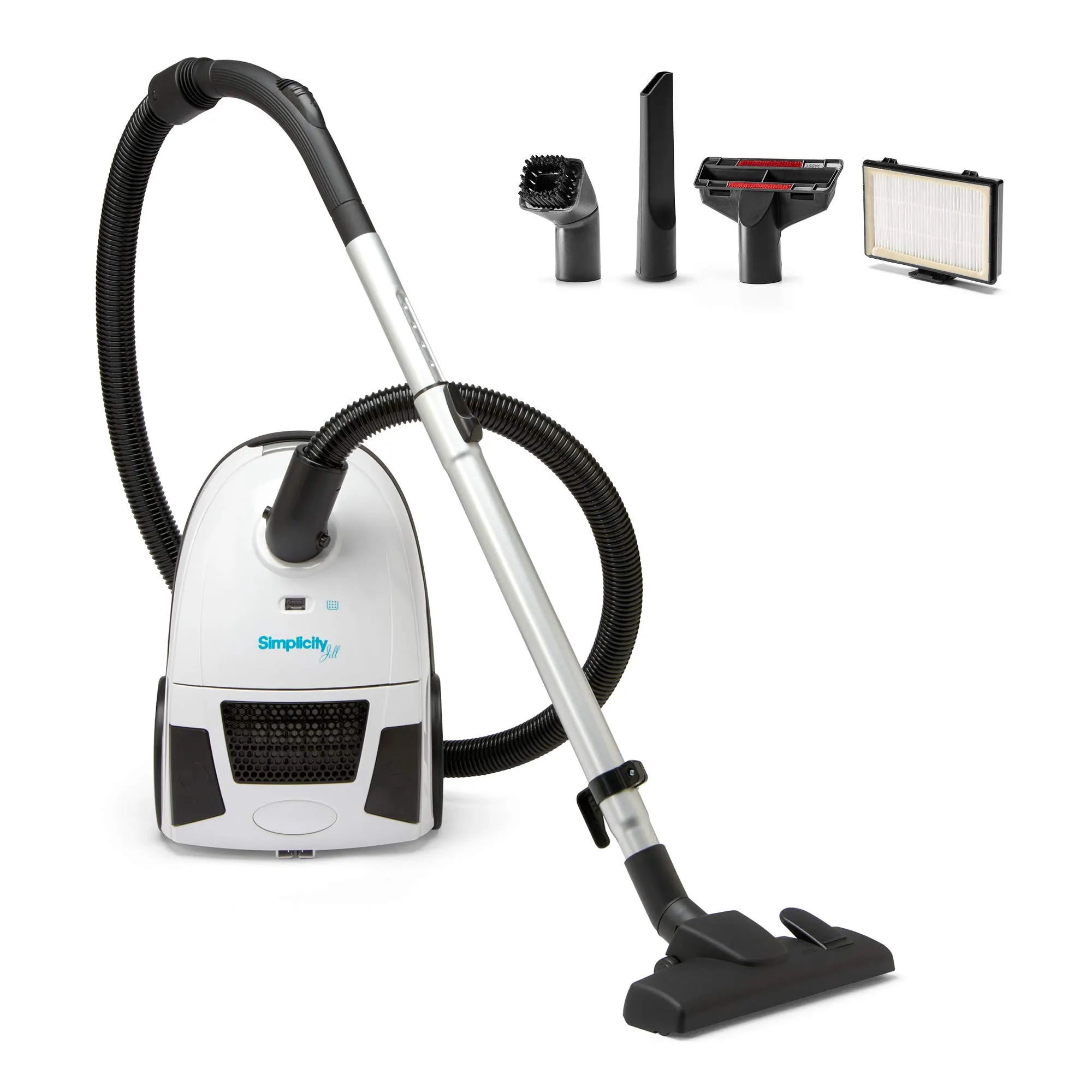 Simplicity Vacuums Jill Canister Vacuum Cleaner - Lightweight, HEPA Filter, Compact Design, 9 lbs