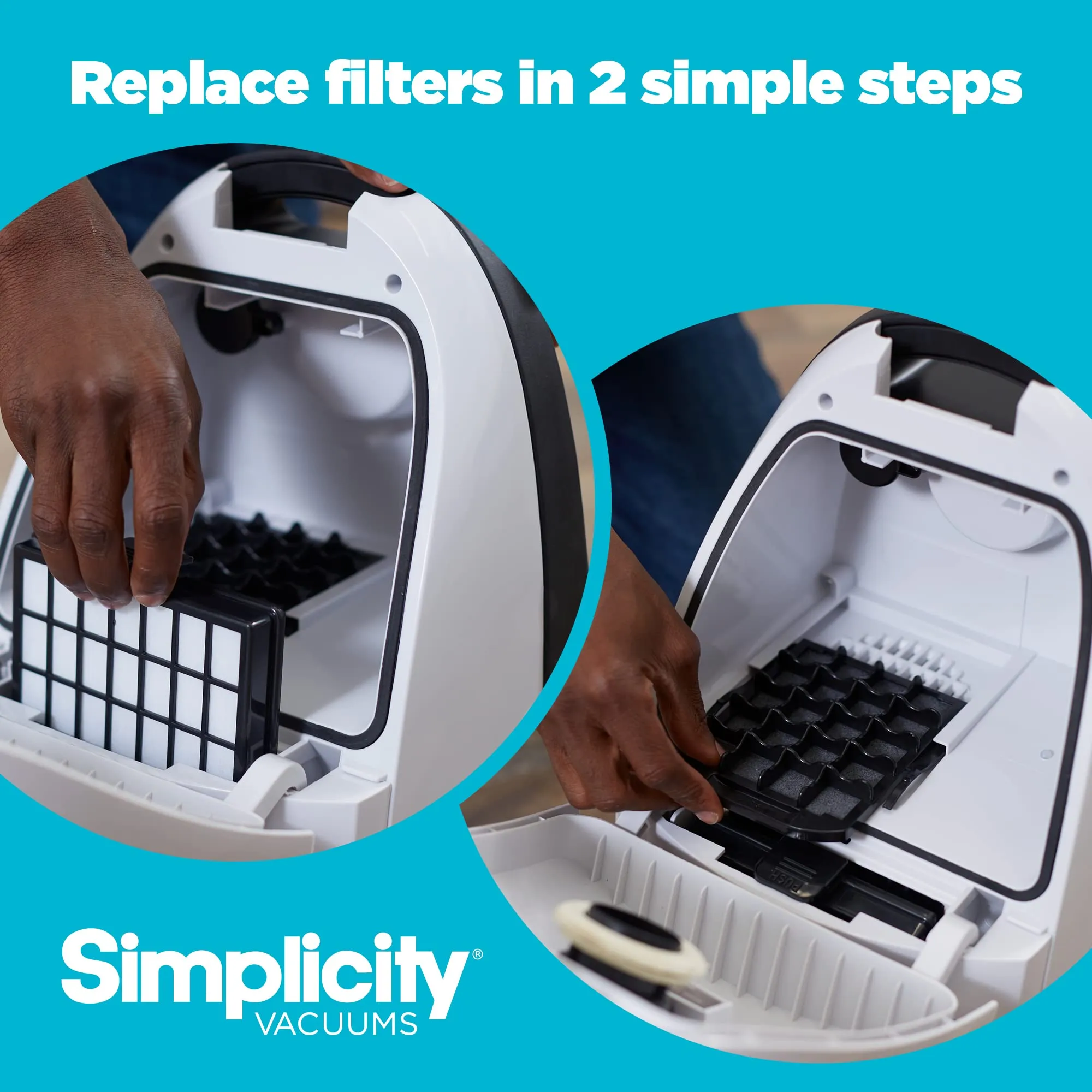 Simplicity Vacuums Jill Canister Vacuum with Pet Tool, HEPA Filter, and 6 Bags for Efficient Cleaning - Image 8