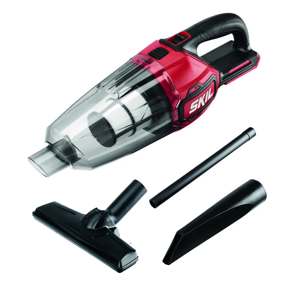 SKIL PWR CORE 20 20V Handheld Vacuum - Red, Lightweight, Powerful Suction for Home & Garage Clean-Up