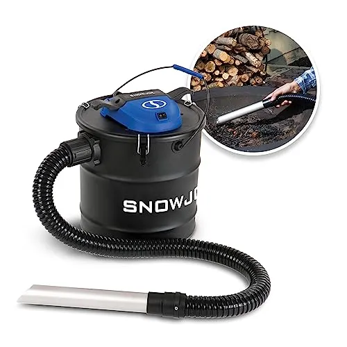 Snow Joe ASHJ201 4.8-Gallon Ash Vacuum with 4 Amp Motor, Metal Tank & Dual Filtration System