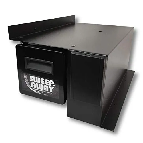 Sweep-Away Kitchen Cabinet Vacuum - Right Side Mount - White Inlet Faceplate for Easy Clean-Up