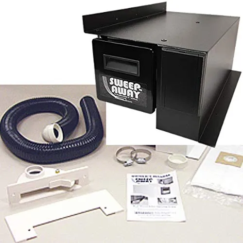 Sweep-Away Kitchen Cabinet Vacuum - Right Side Mount - White Inlet Faceplate for Easy Clean-Up - Image 4