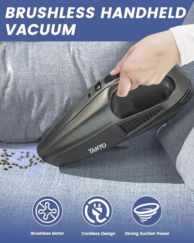 TANYO Cordless Handheld Vacuum Cleaner 12000 Pa Suction with HEPA Filter for Home and Car - Image 4