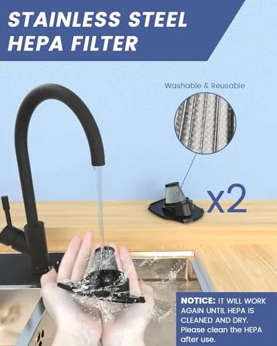 TANYO Cordless Handheld Vacuum Cleaner 12000 Pa Suction with HEPA Filter for Home and Car - Image 8