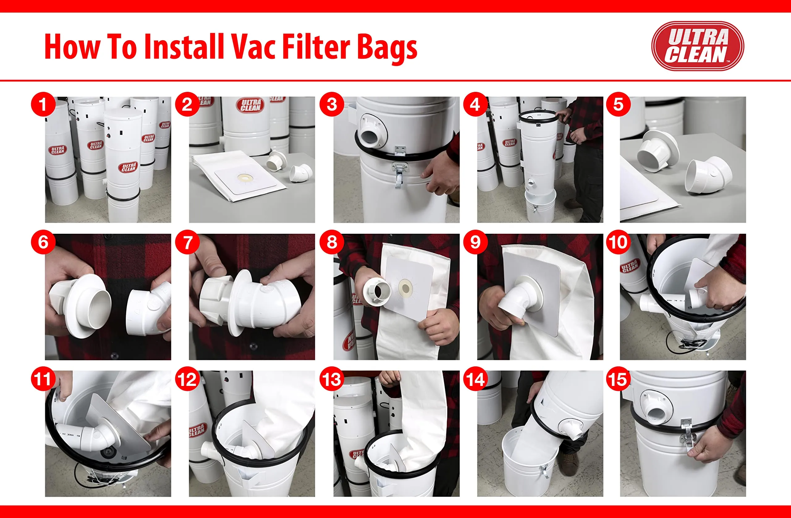 Ultra Clean SC100 Heavy Duty Central Vacuum System - 30 Ft White Hose, Turbo Brush & Accessories - Image 5