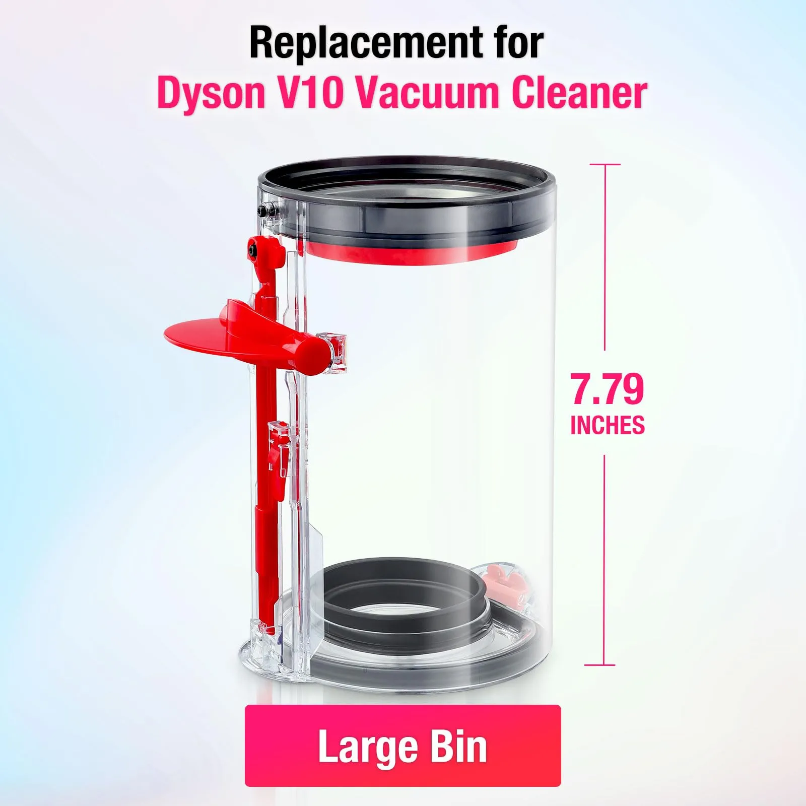 Upgraded Dust Bin Replacement for Dyson V10 Vacuum Cleaner - Compatible Canister Bin, Kuflant - Image 2