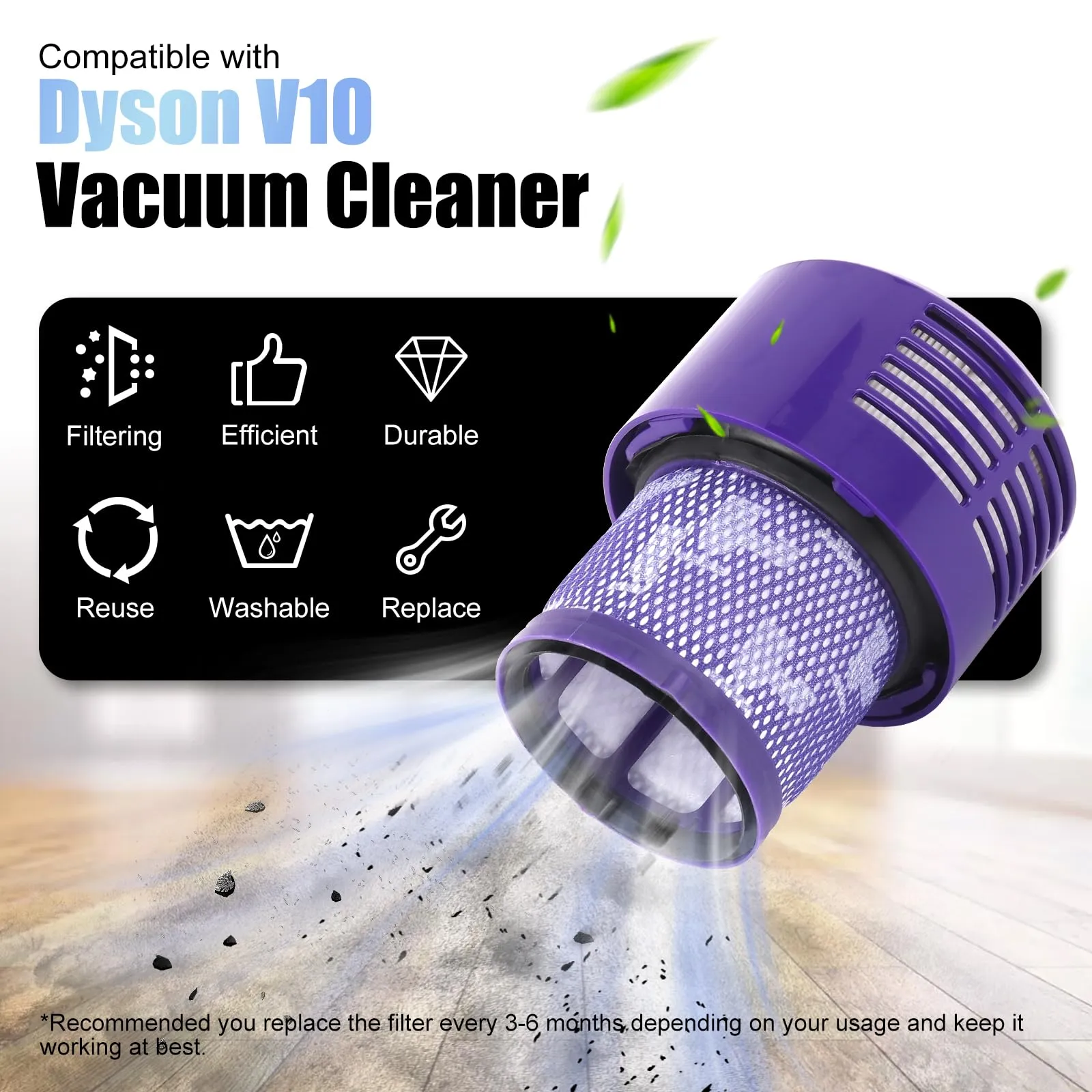 Upgraded Large Dust Bin Replacement for Dyson V10 Vacuum Cleaner - Ergonomic Design, High Quality - Image 6