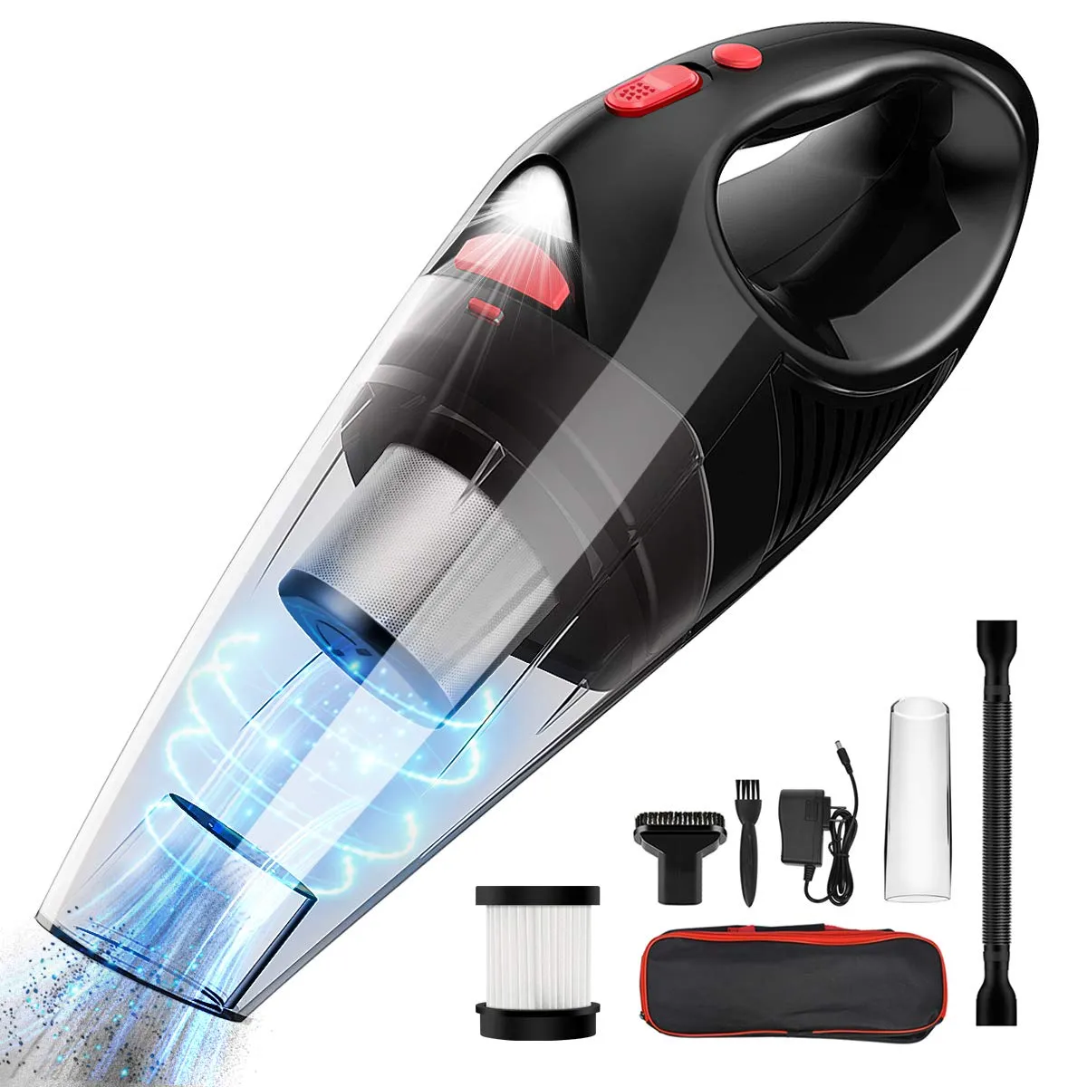 Uplift Handheld Vacuum Cleaner - Cordless 120W, 6.5kpa Suction, HEPA Filter, Rechargeable, Black 1 Uplift Handheld Vacuum Cleaner - Cordless 120W, 6.5kpa Suction, HEPA Filter, Rechargeable, Black