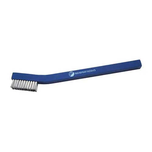 Utility Brush, 6-7/16' Long, 7/16' Trim, Stiff Gray Bristles, Aluminum Handle, Chemical Resistant