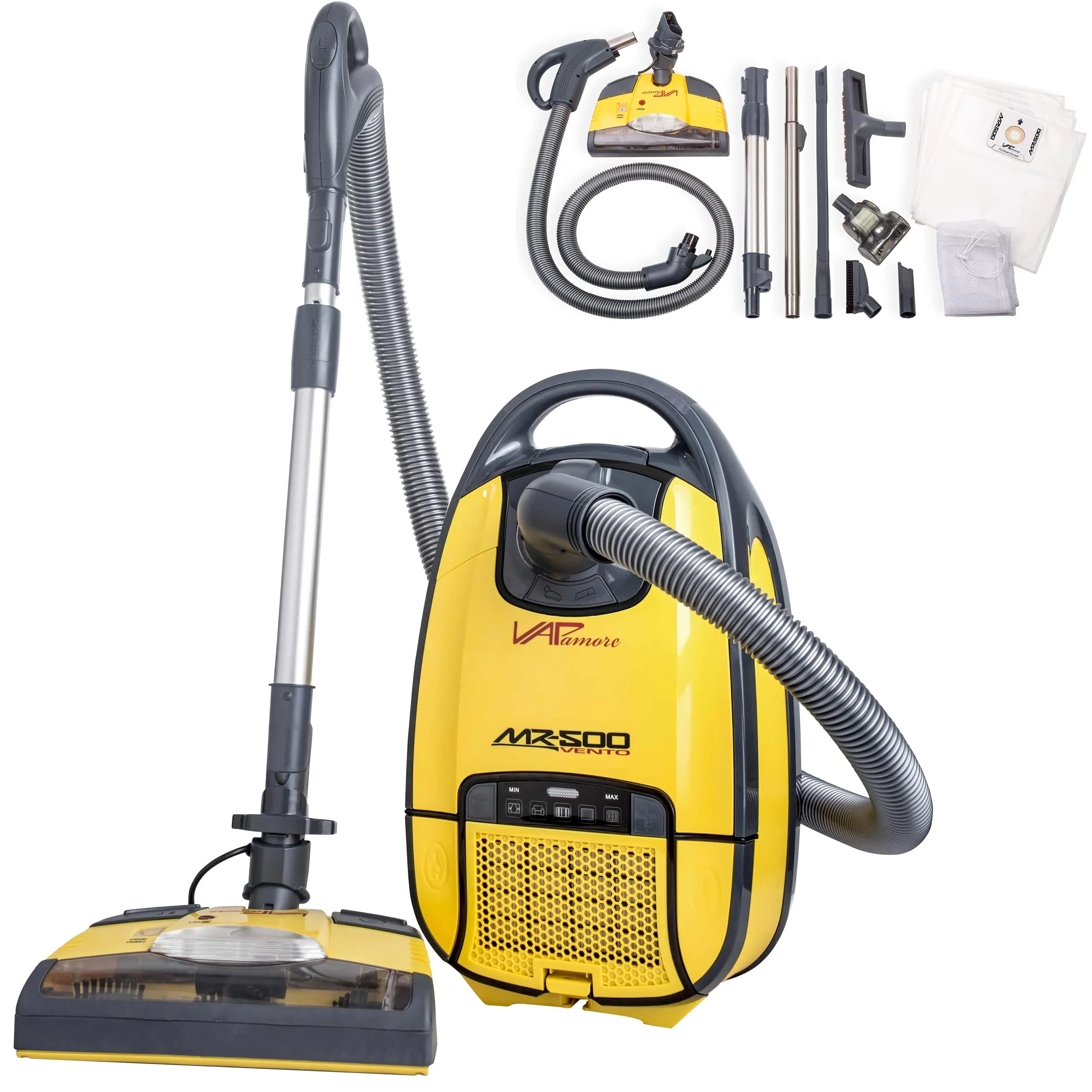 Vapamore MR-500 Vento Canister Vacuum Cleaner, 1400W, HEPA Filtration, Powerful Pet Hair Tools - Image 2