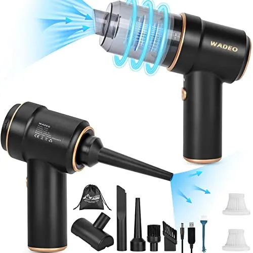 WADEO Handheld Vacuum Cordless 9000Pa, Lightweight Mini Vacuum with LED Light for Home & Car