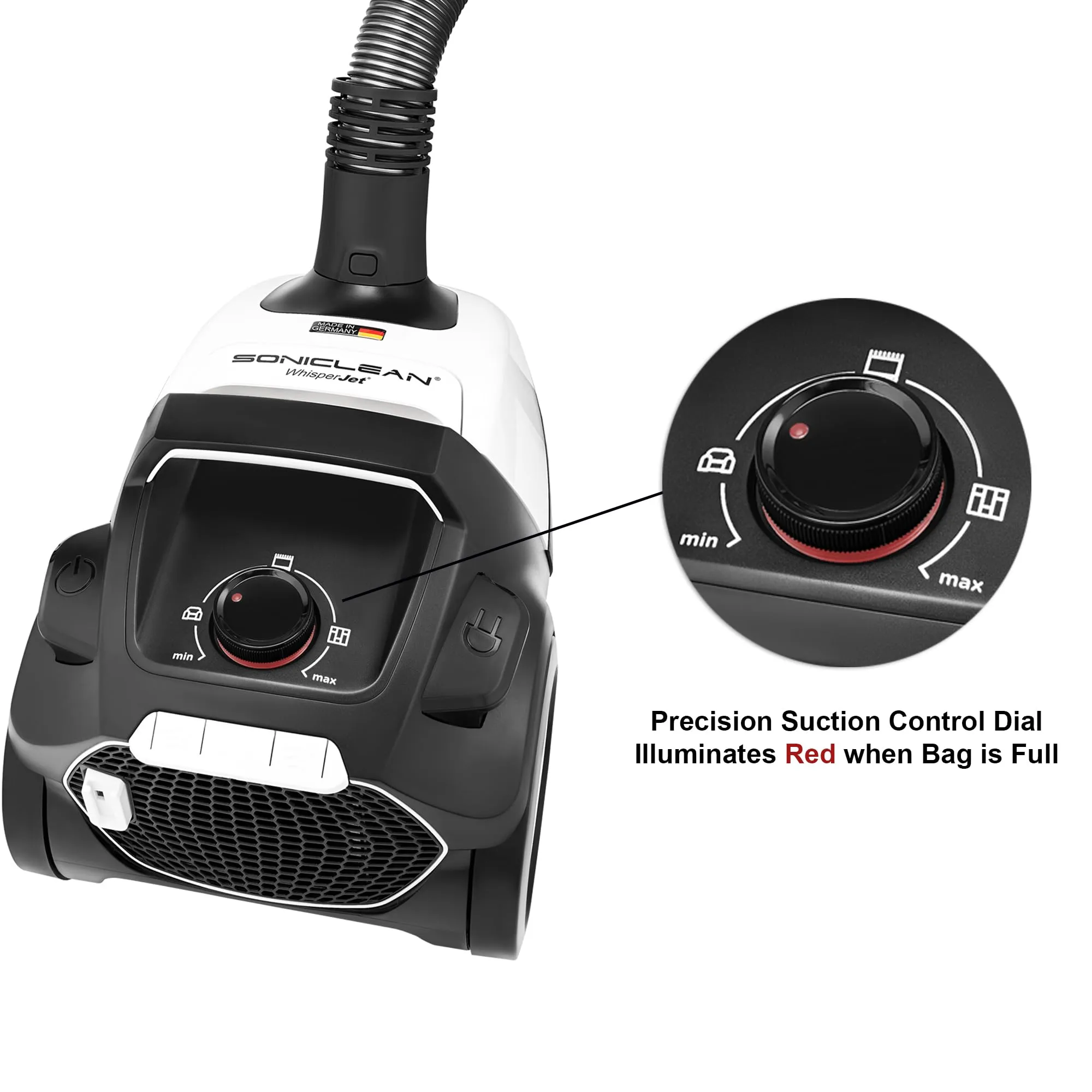 WhisperJet C2 Canister Vacuum Cleaner - Ultra-Quiet, U15 ULPA Filtration, Made in Germany - Image 4